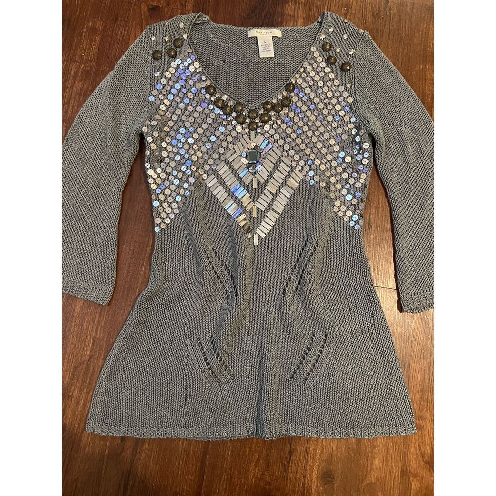Vertigo Paris beaded sweater L